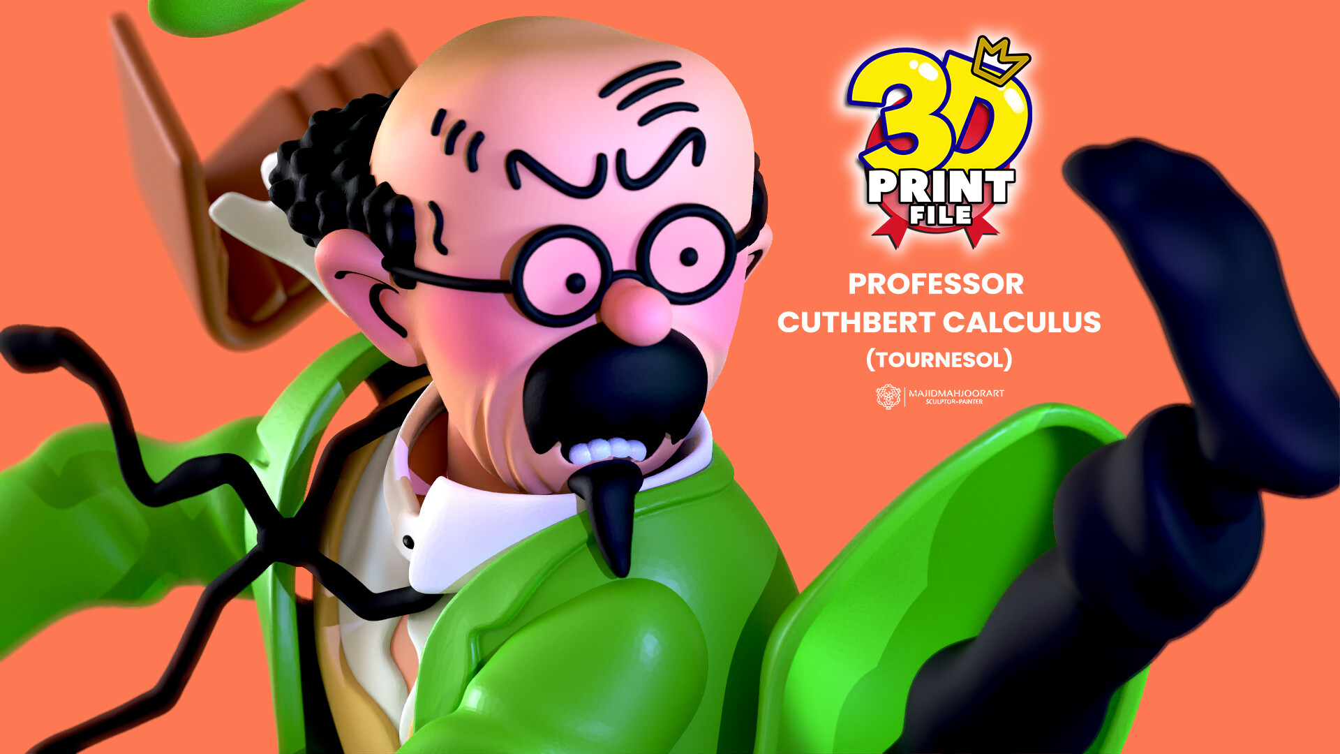 PROFESSOR CALCULUS TOURNESOL 3D model 3D printable model - تصویر 13989