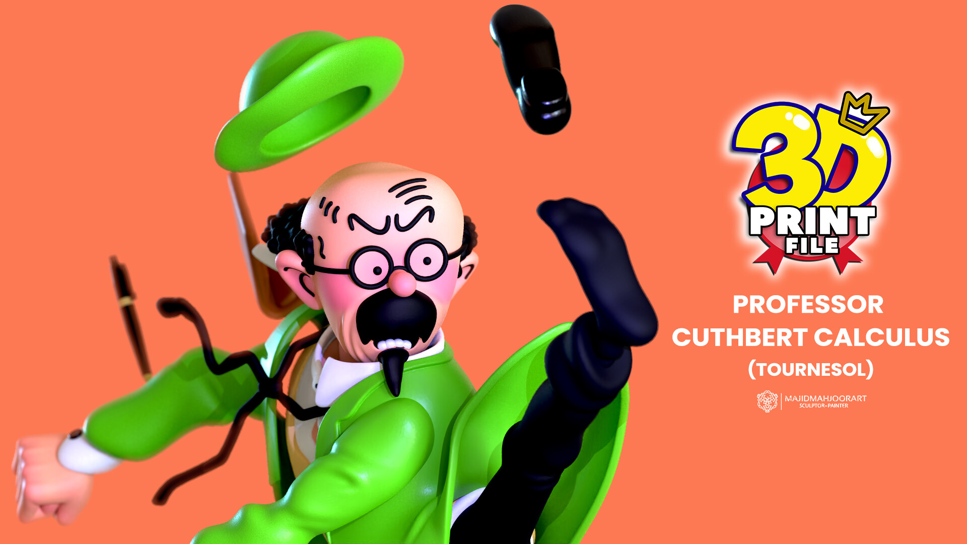 PROFESSOR CALCULUS TOURNESOL 3D model 3D printable model - تصویر 13990