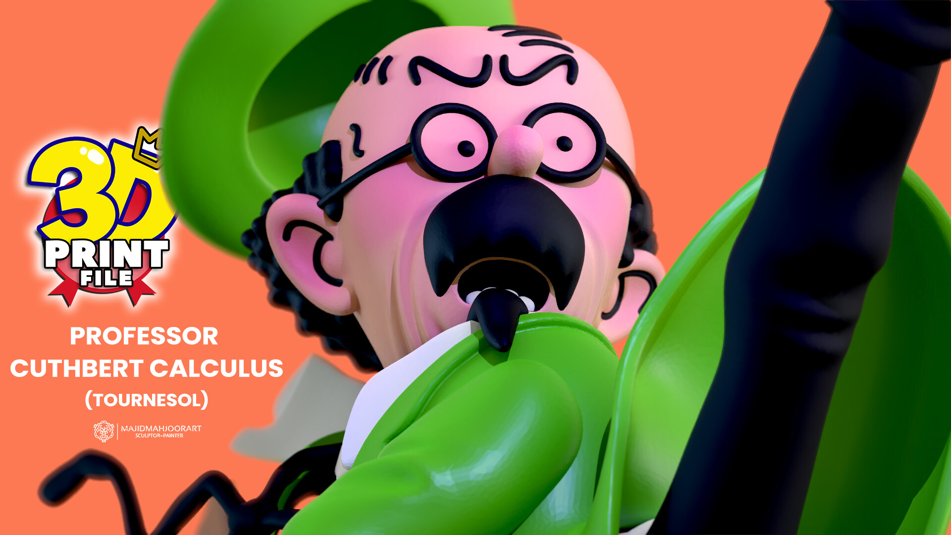 PROFESSOR CALCULUS TOURNESOL 3D model 3D printable model - تصویر 13991