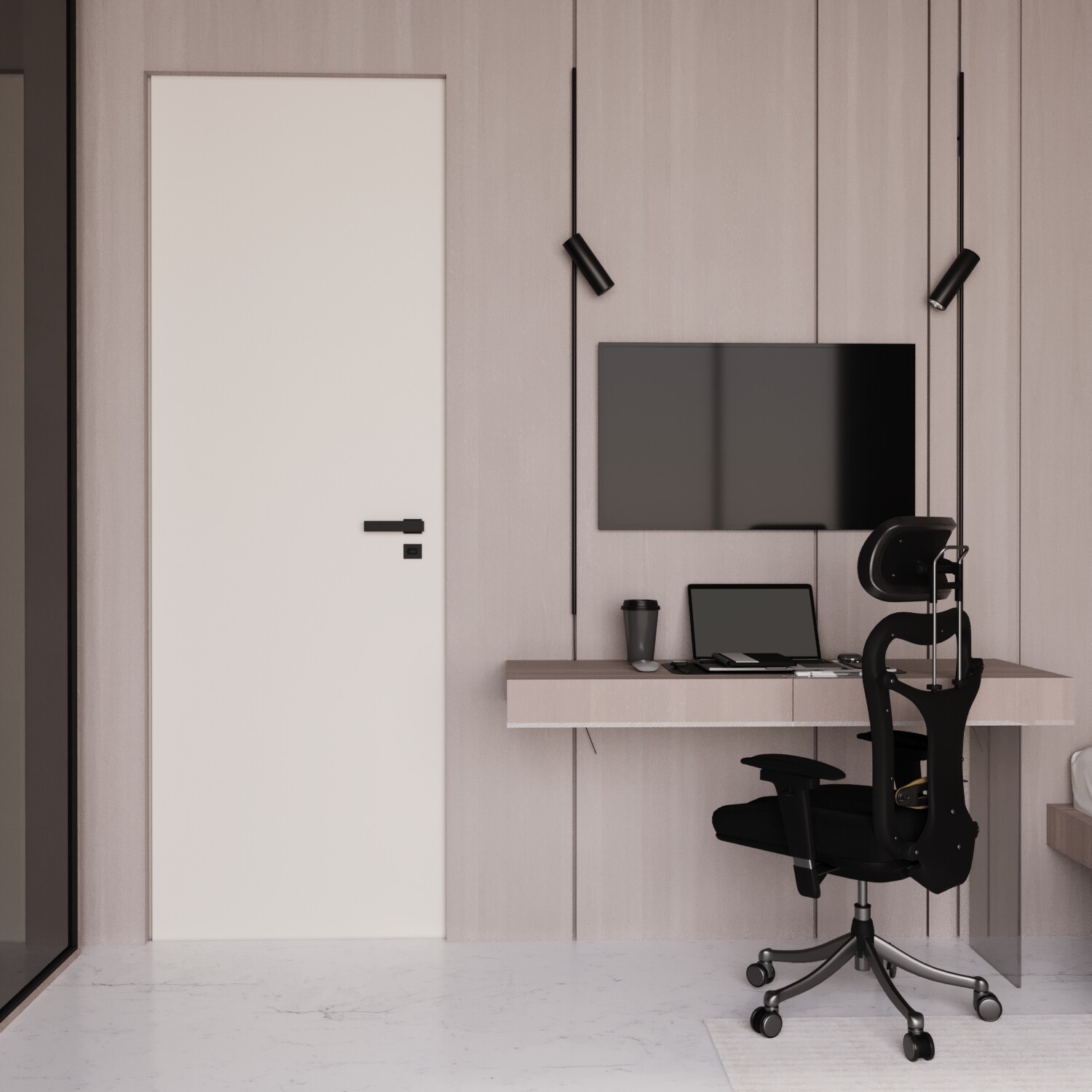 Computer desk ideas for modern bedroom - تصویر 14321