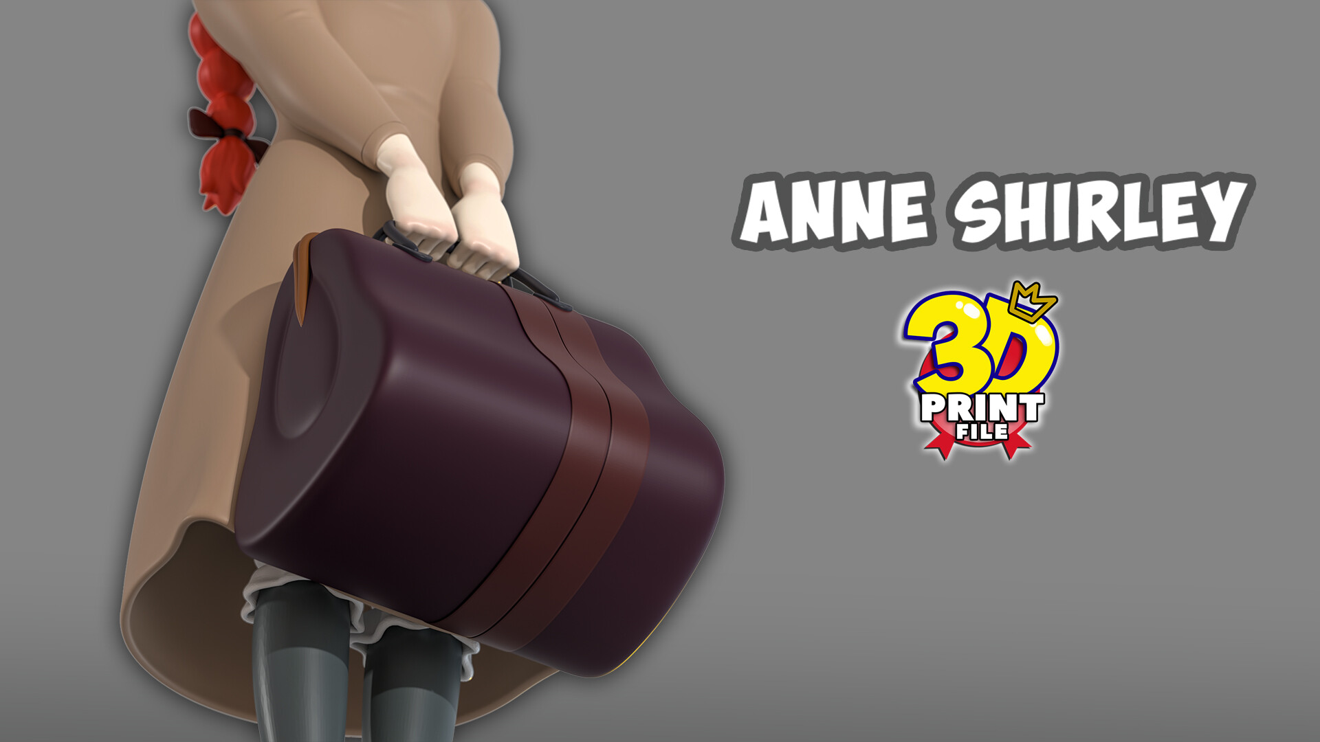 Anne Shirley 3d model for 3d print and render - تصویر 14647