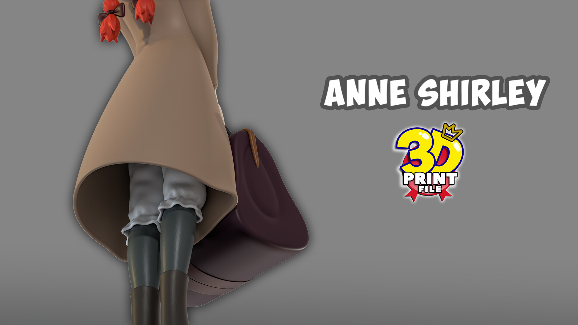 Anne Shirley 3d model for 3d print and render - تصویر 14648