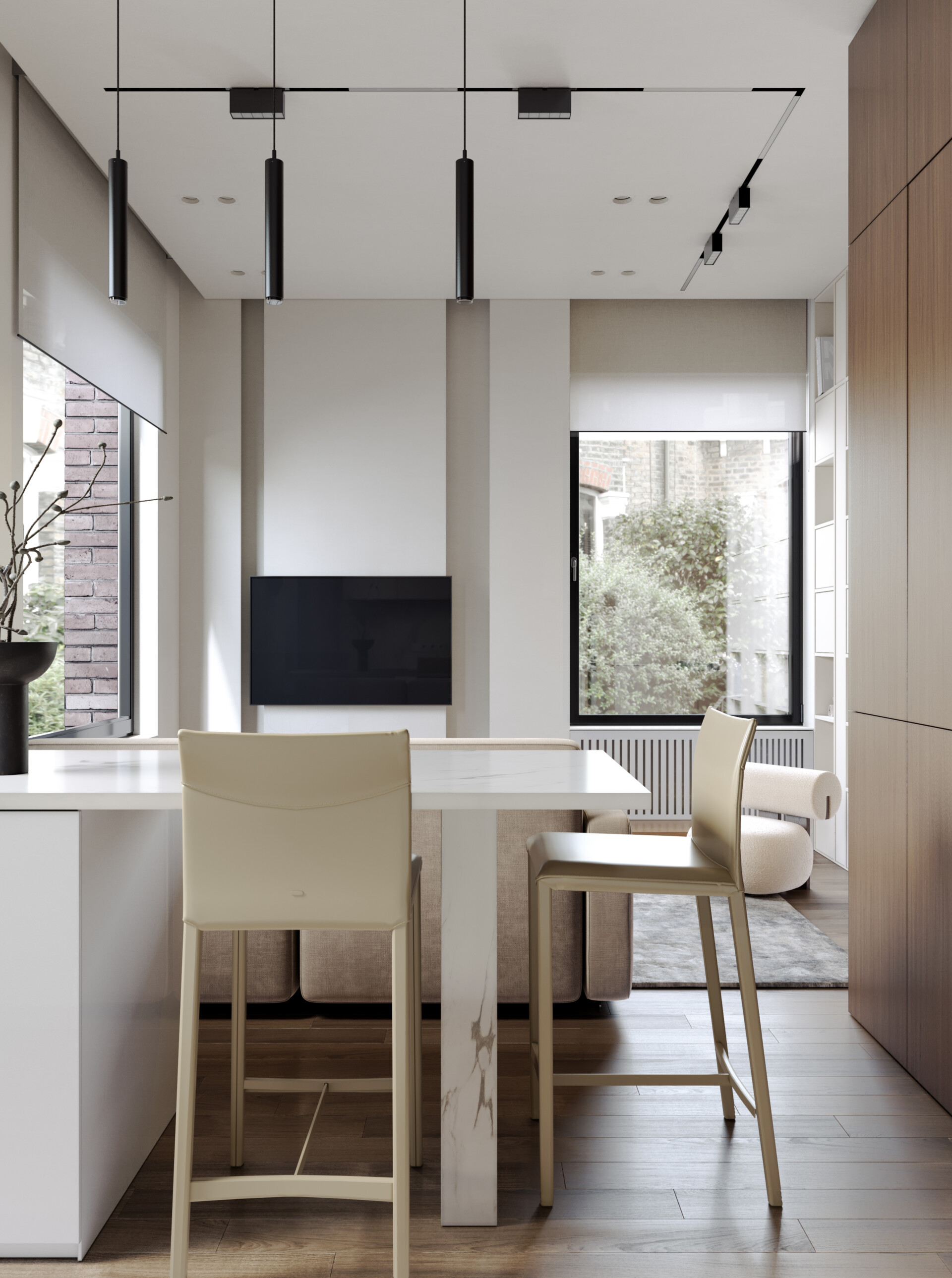 Interior visualization of an apartment in moscow - تصویر 14651