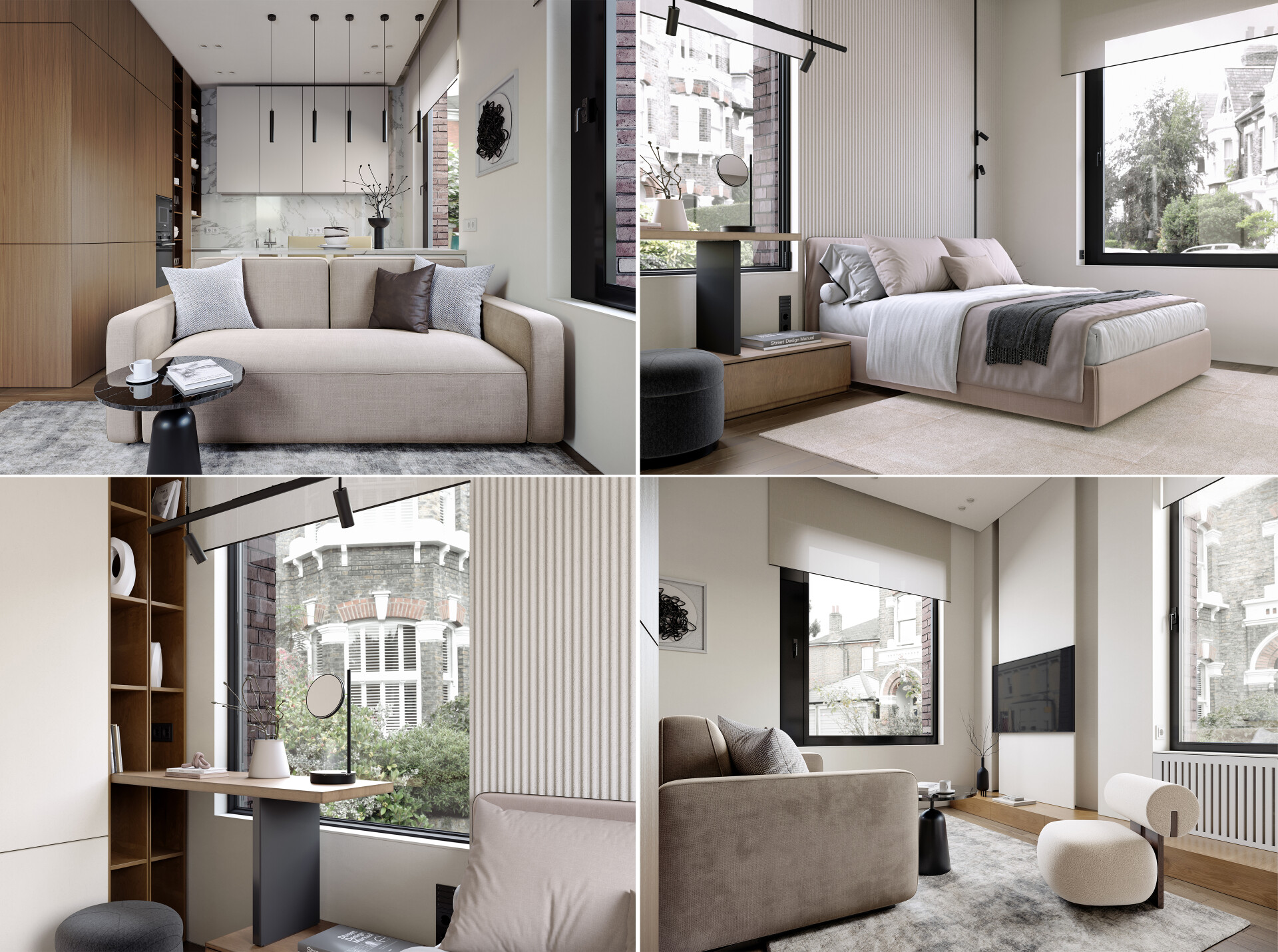 Interior visualization of an apartment in moscow - تصویر 14659