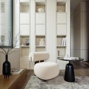 Interior visualization of an apartment in moscow