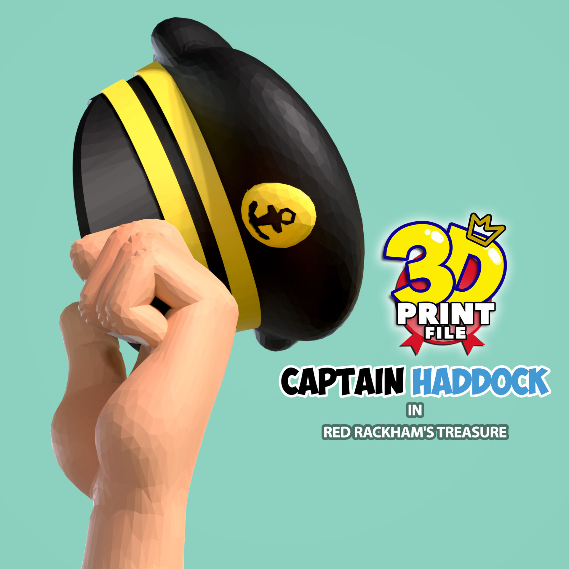 Captain Haddock 3d model in red rackham's treasure - تصویر 15218