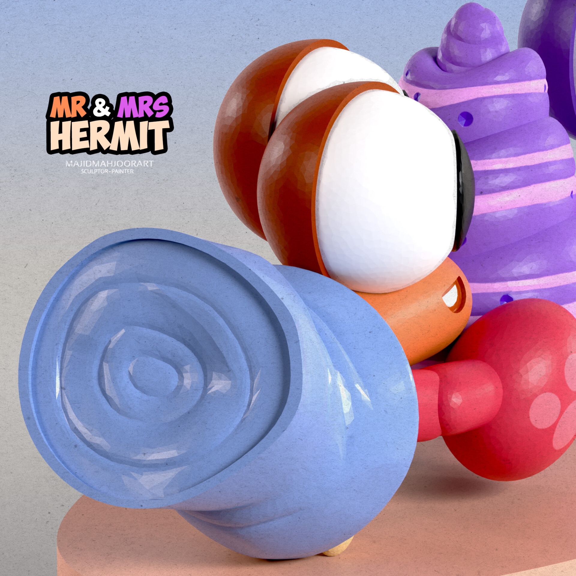 Mr. & Mrs. Hermit 3D modeling - تصویر 15227