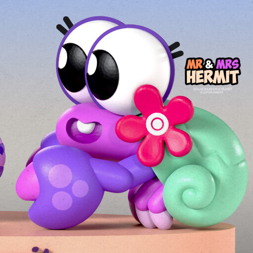 Mr. & Mrs. Hermit 3D modeling