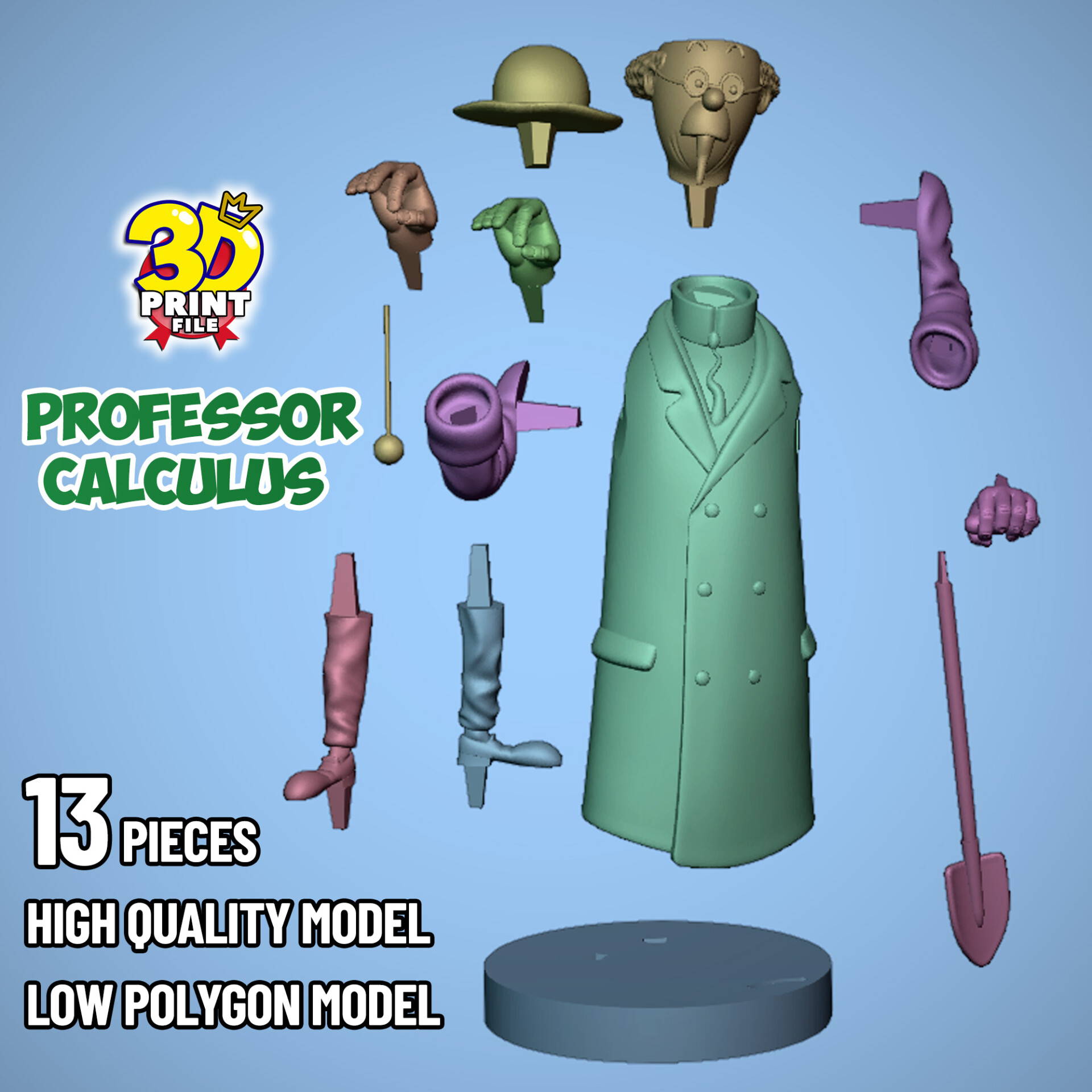 Professor Calculus 3D model - تصویر 15255