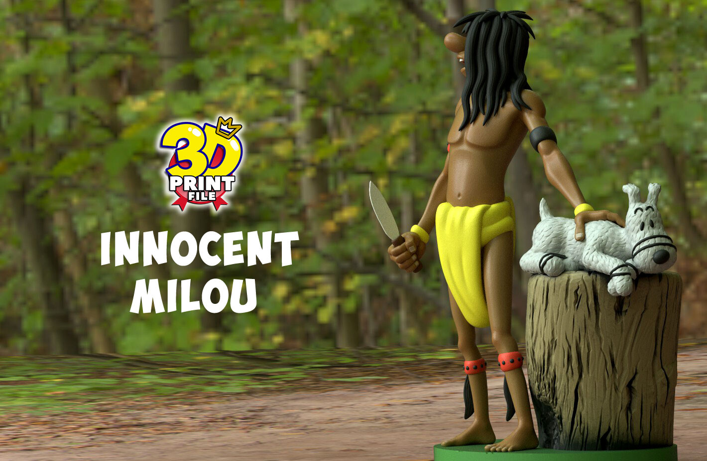 Innocent Milou (snowy) statue - تصویر 15319