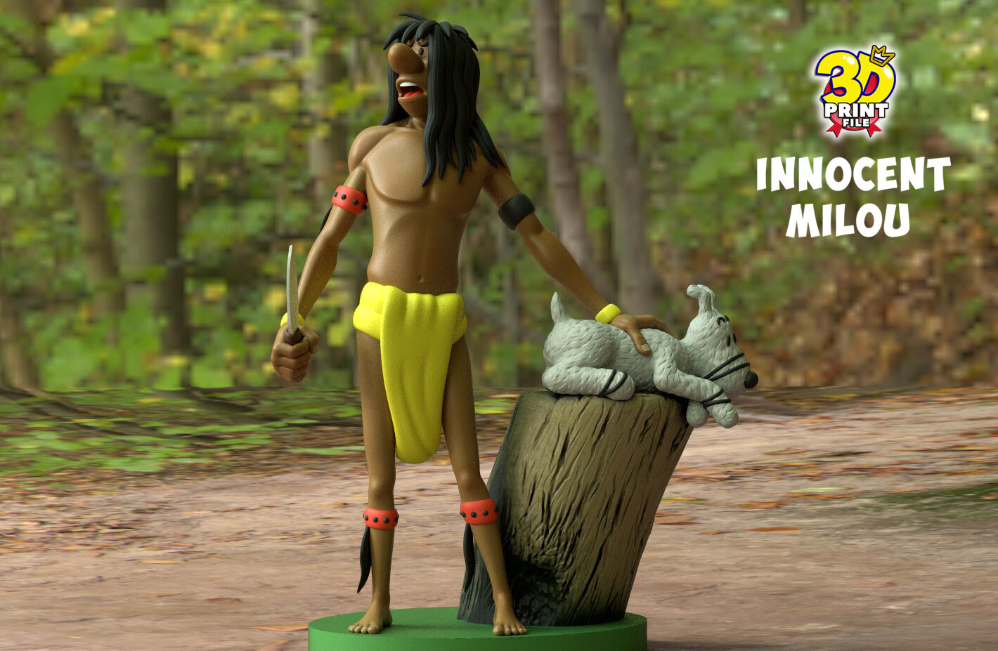 Innocent Milou (snowy) statue - تصویر 15322