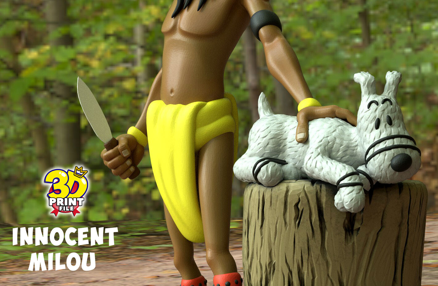 Innocent Milou (snowy) statue - تصویر 15320