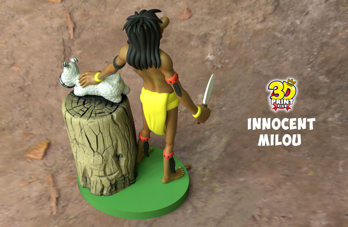 Innocent Milou (snowy) statue - تصویر 15323