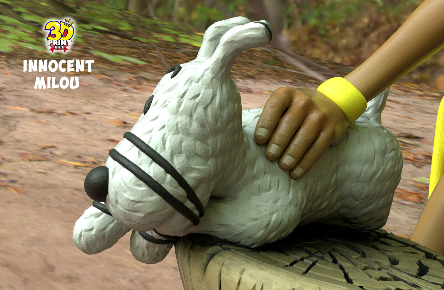 Innocent Milou (snowy) statue - تصویر 15324