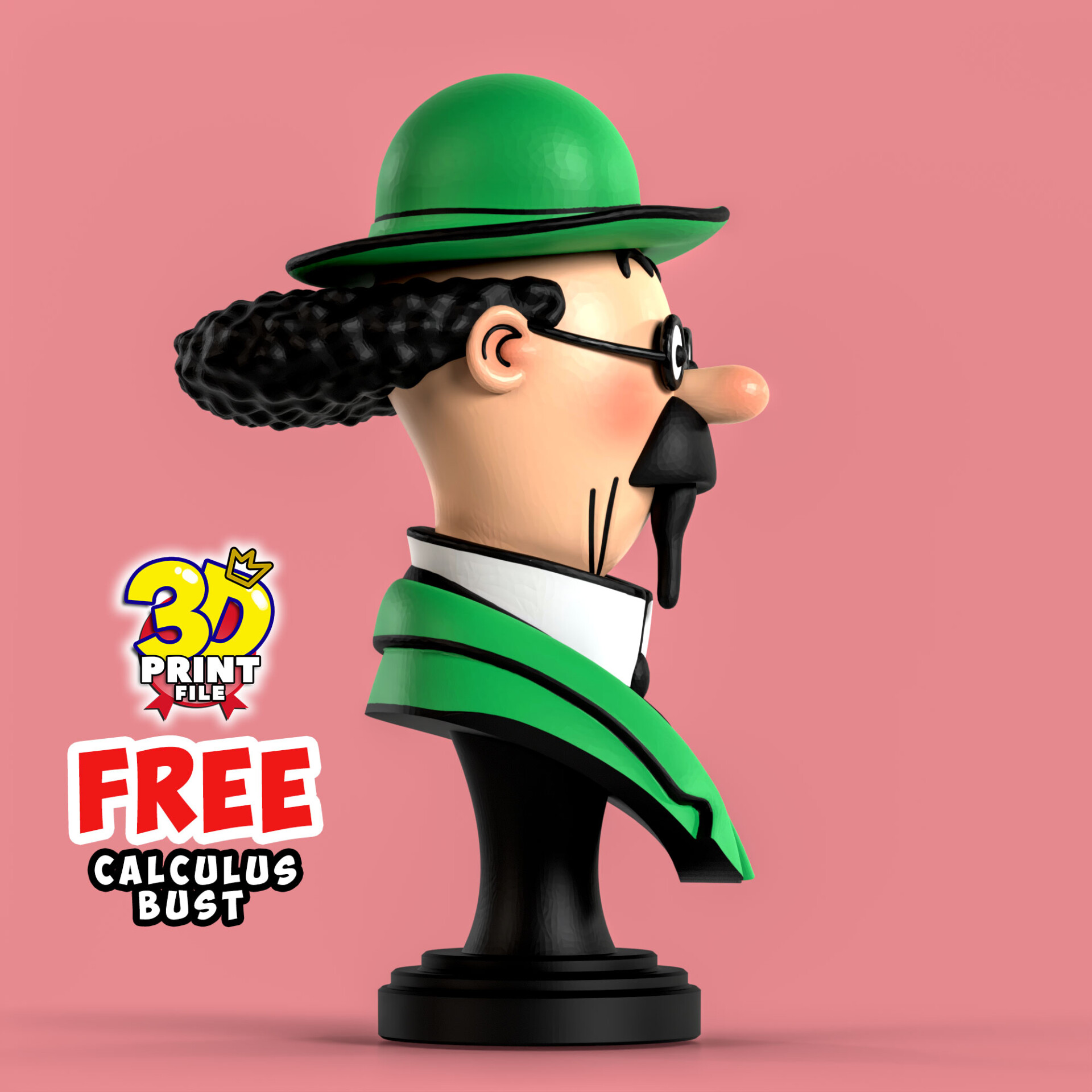 FREE Professor Calculus 3D Bust - تصویر 15342