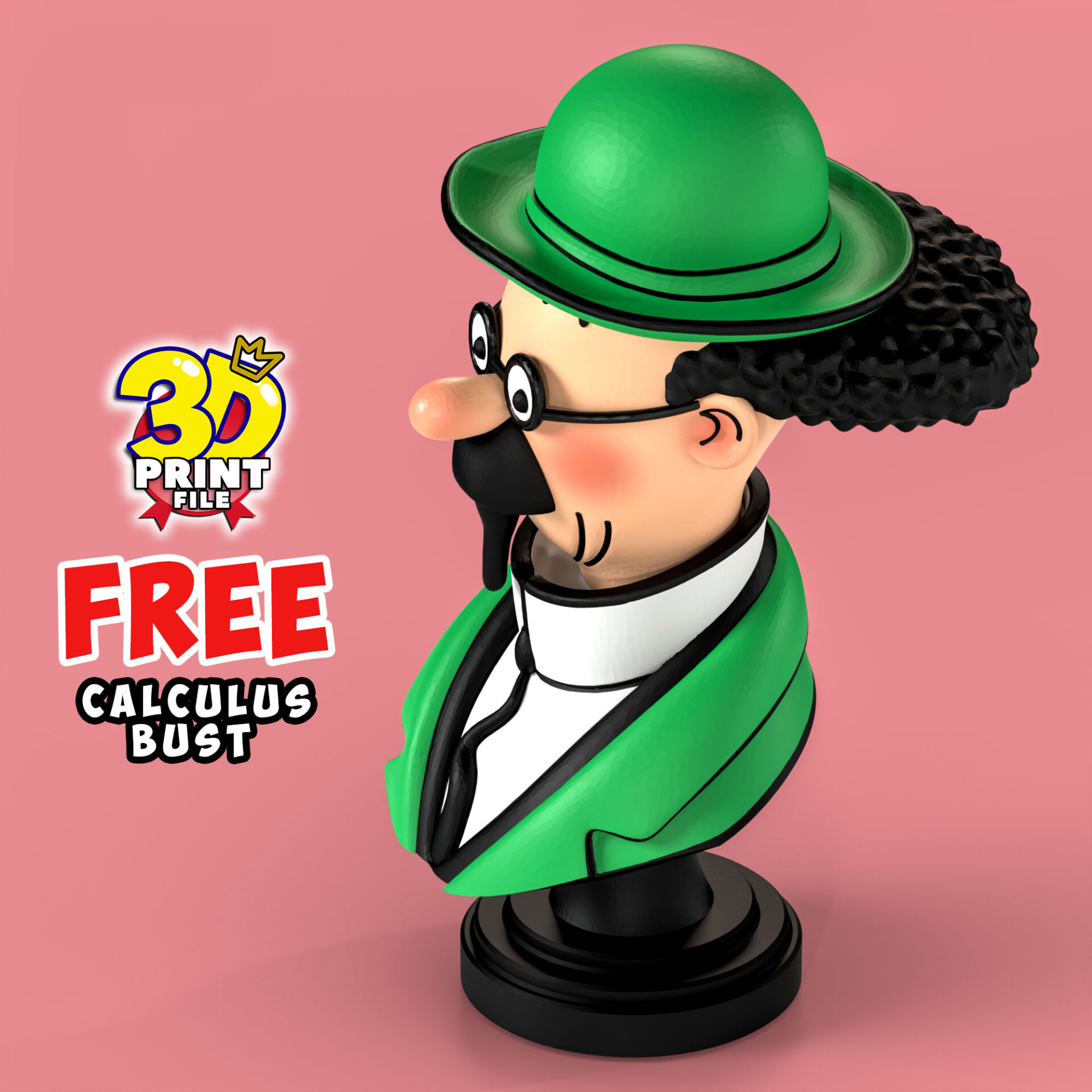 FREE Professor Calculus 3D Bust - تصویر 15348