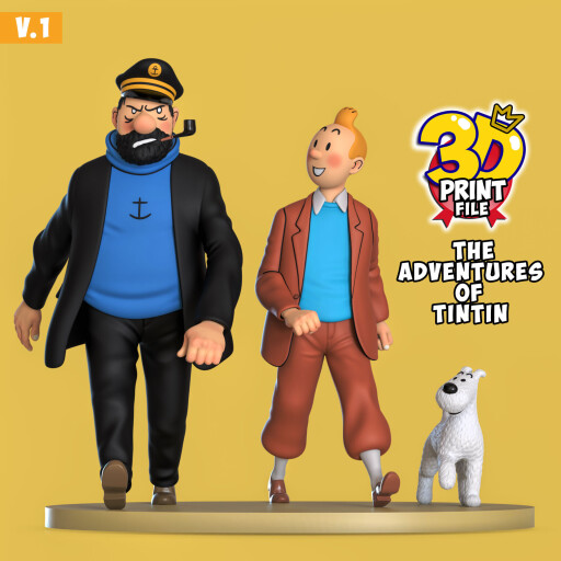 The Adventures of TINTIN 3D model (Diorama) - v.1