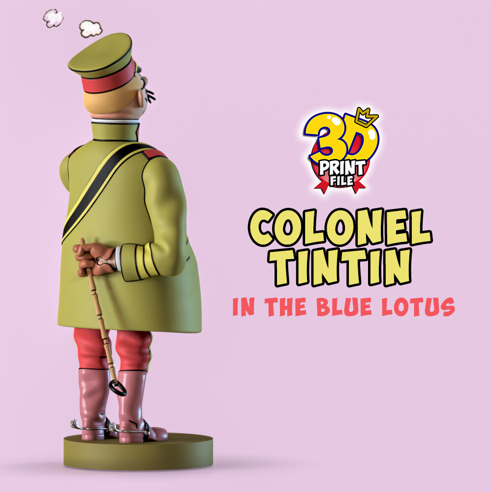 3D colonel TINTIN model for 3d printing - تصویر 15507