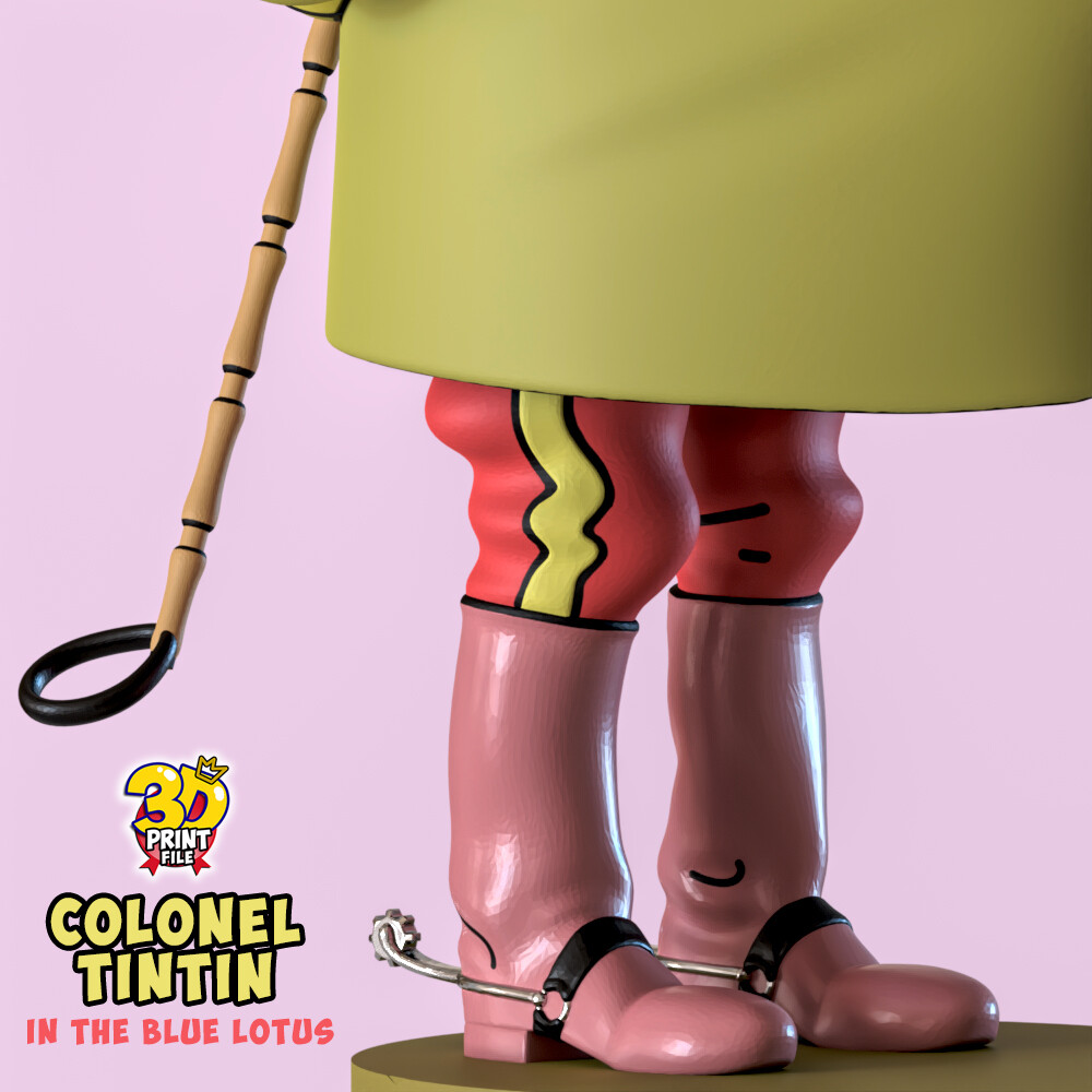 3D colonel TINTIN model for 3d printing - تصویر 15511