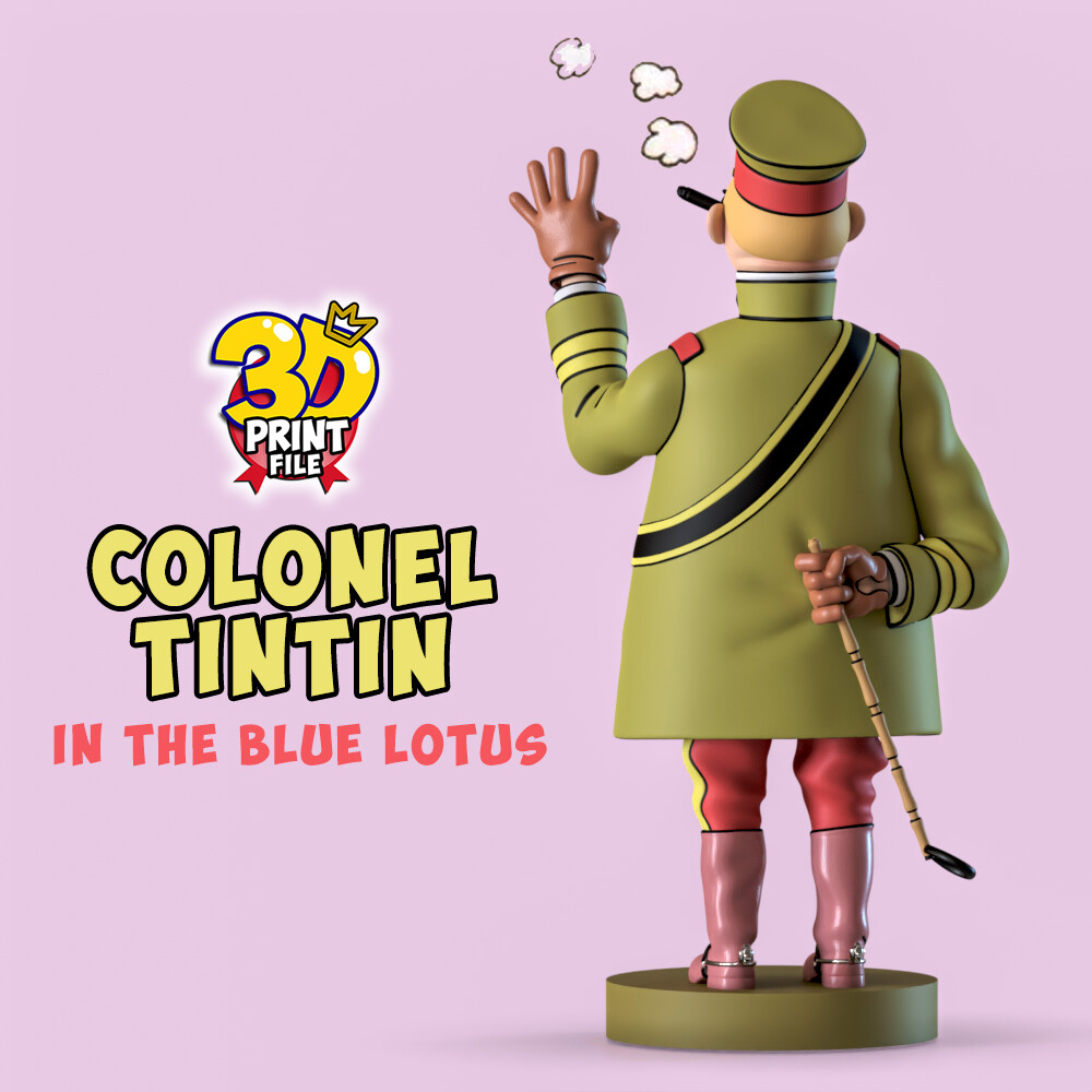 3D colonel TINTIN model for 3d printing - تصویر 15508