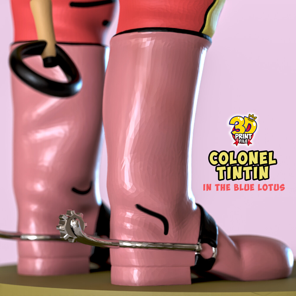 3D colonel TINTIN model for 3d printing - تصویر 15514