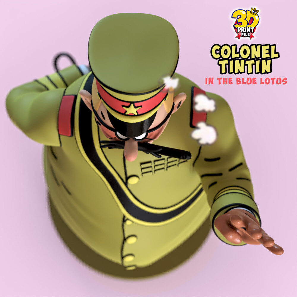 3D colonel TINTIN model for 3d printing - تصویر 15515
