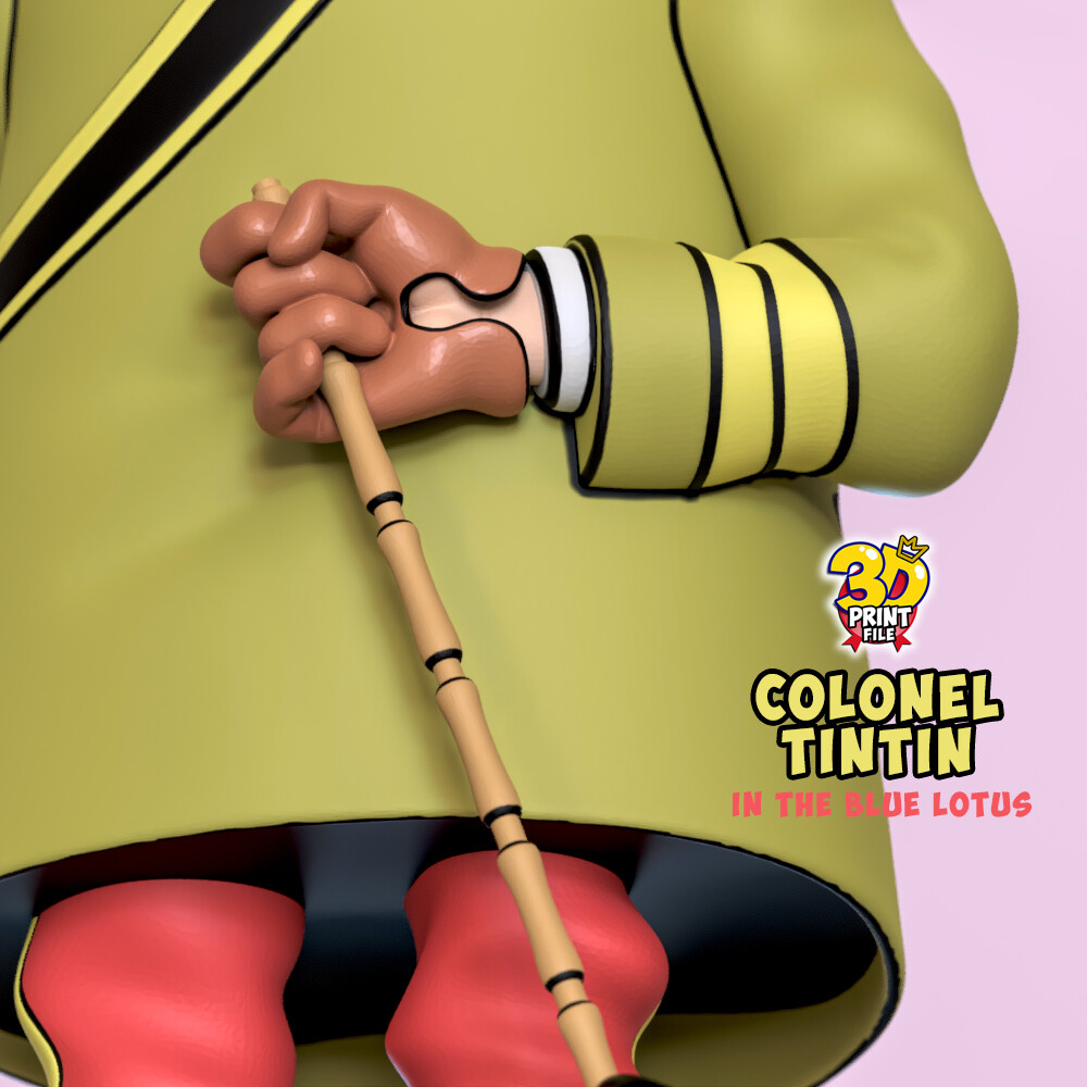 3D colonel TINTIN model for 3d printing - تصویر 15513