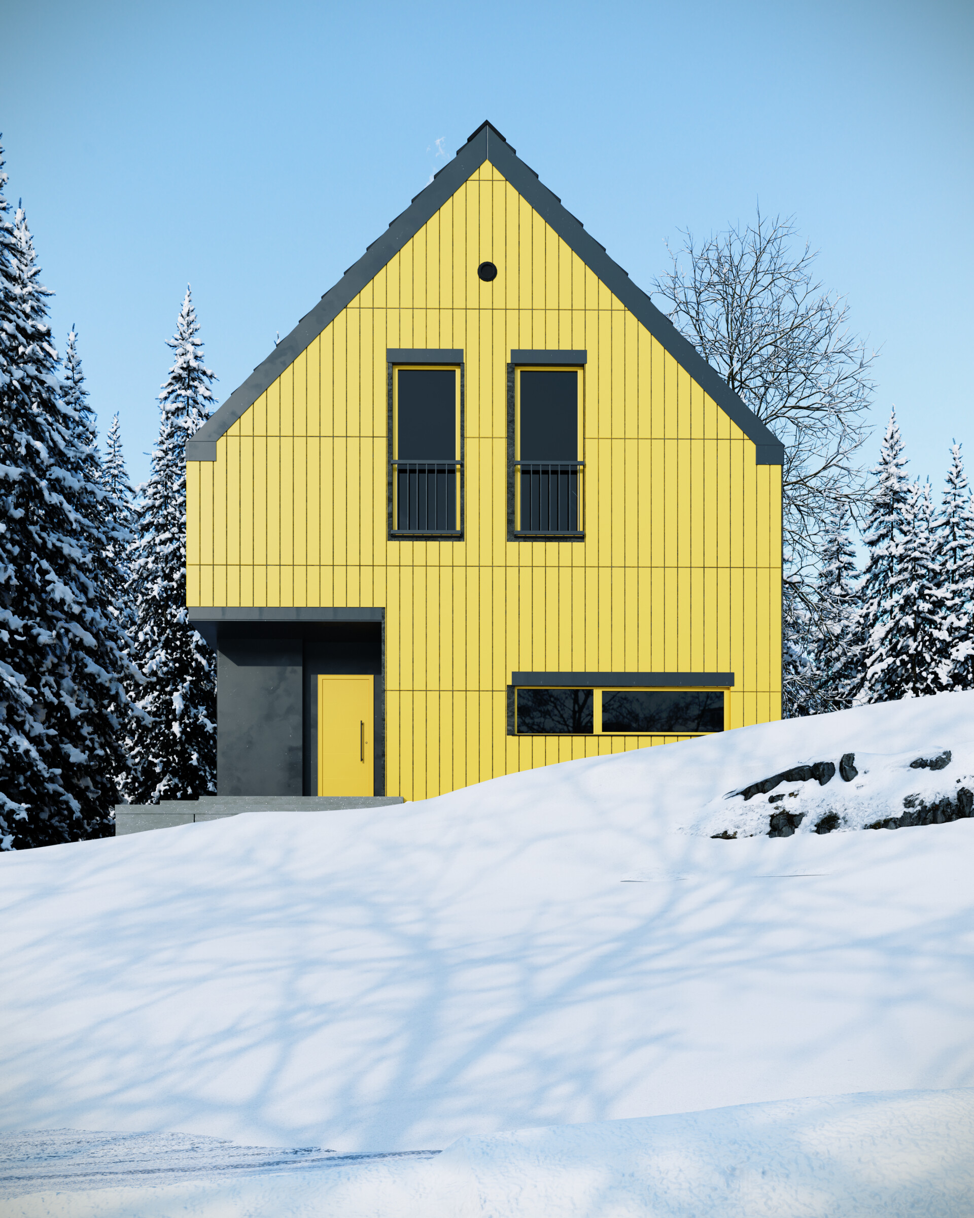 Cabin in the Snowy Mountains ❄️🌲 - تصویر 15540