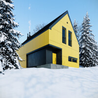 Cabin in the Snowy Mountains ❄️🌲 - تصویر 15542