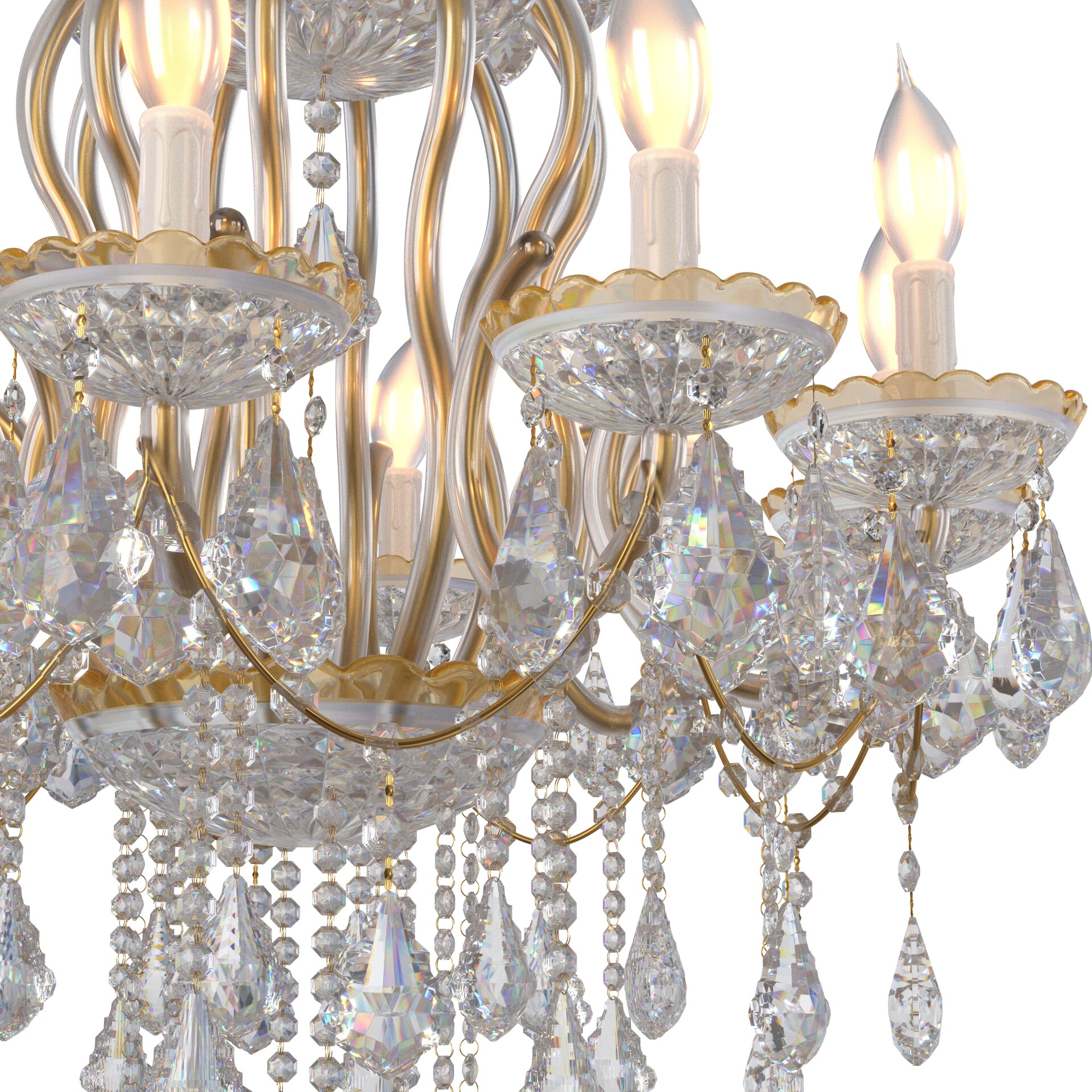 Luxury Maria Theresa Crystal Chandeliers 3d Model - تصویر 15570