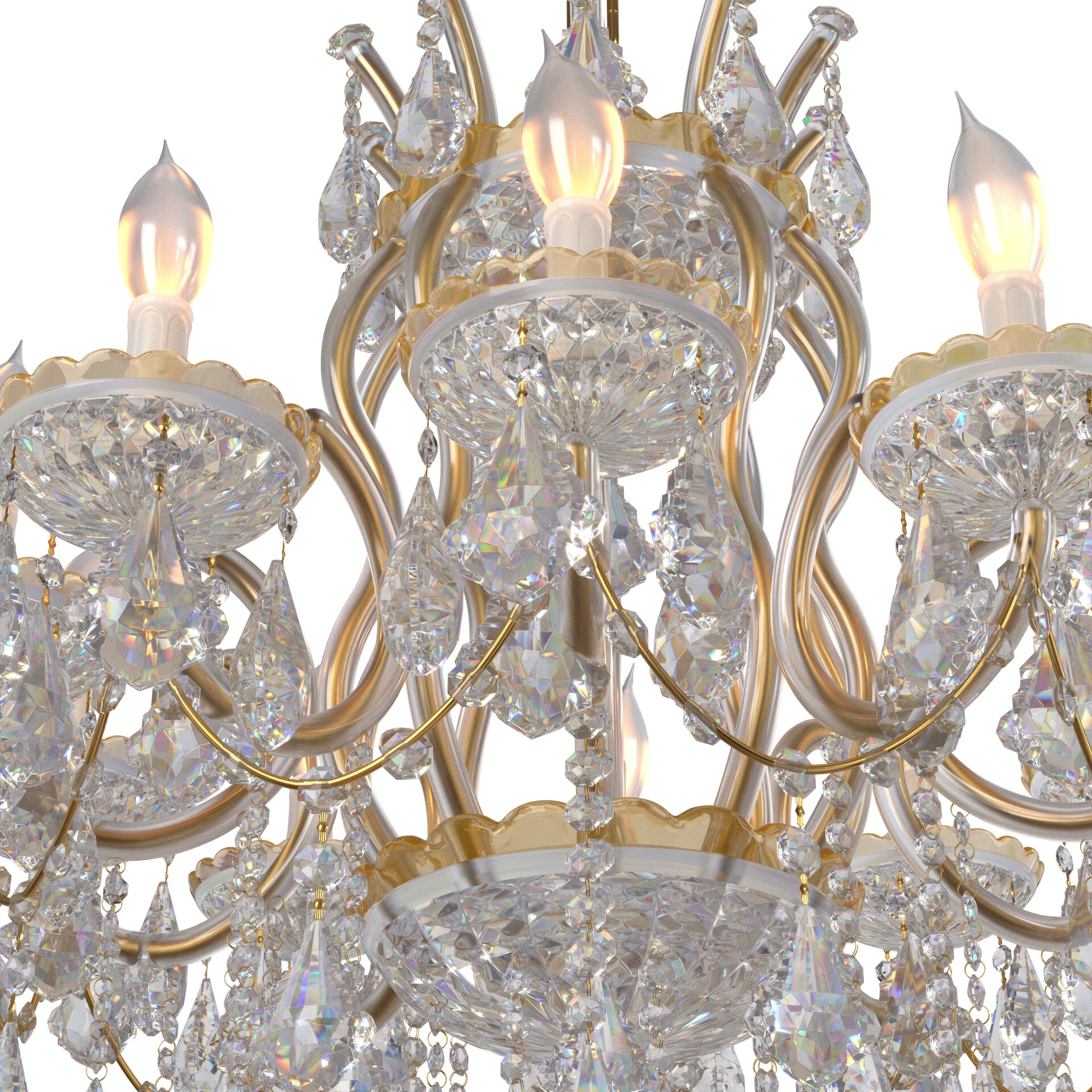 Luxury Maria Theresa Crystal Chandeliers 3d Model - تصویر 15574