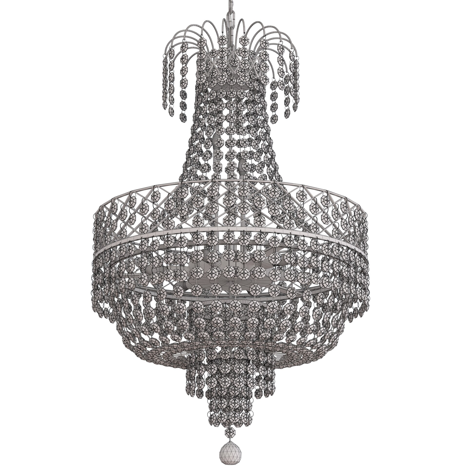SS Traders Big Size Crystal Chandelier Ceiling Lamp 3dModel - تصویر 15581