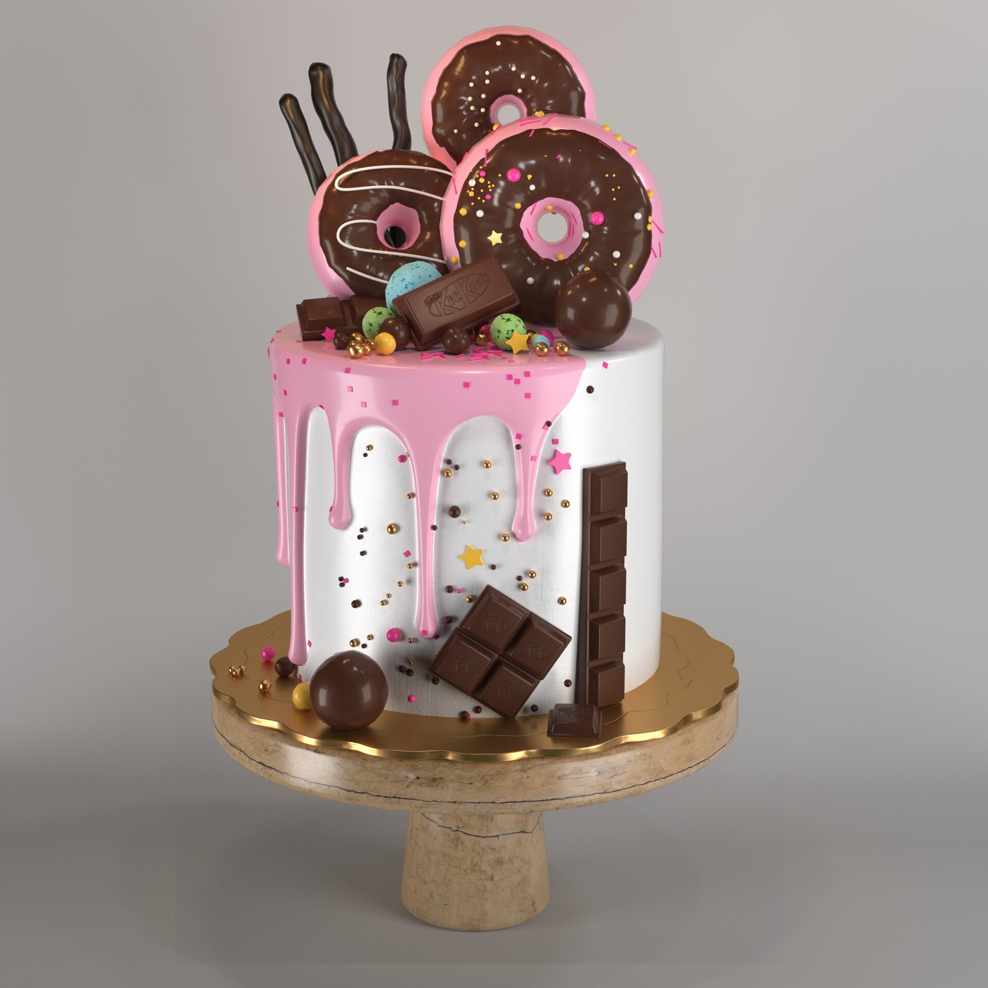 Birthday Cake Donut 3dmodel - تصویر 15582