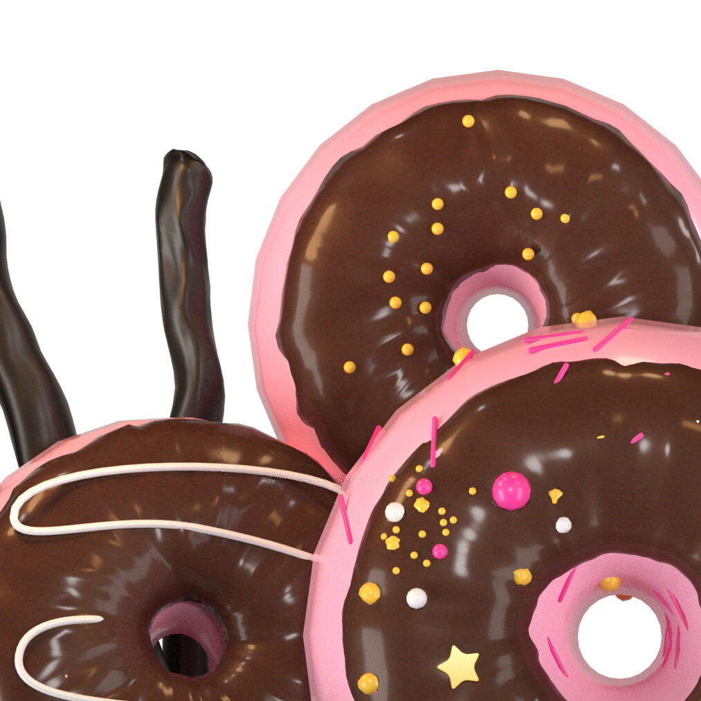 Birthday Cake Donut 3dmodel - تصویر 15586