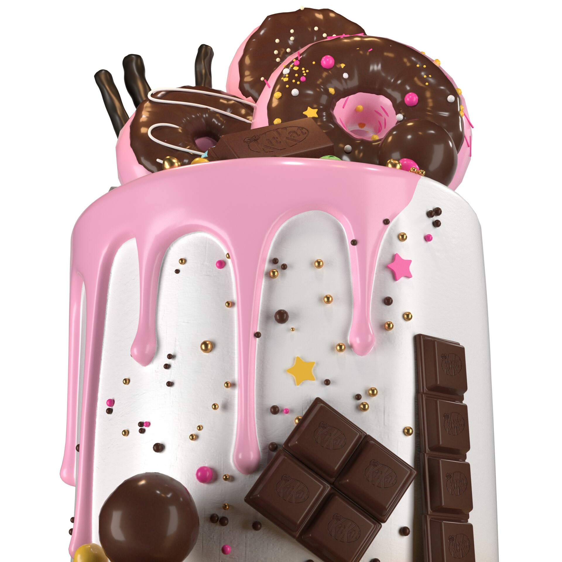 Birthday Cake Donut 3dmodel - تصویر 15588