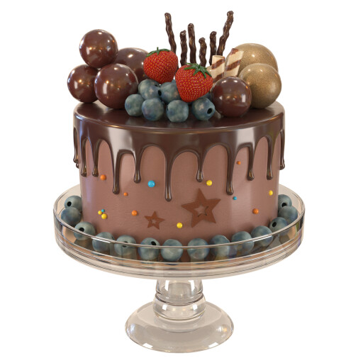 strawberry birthday cake