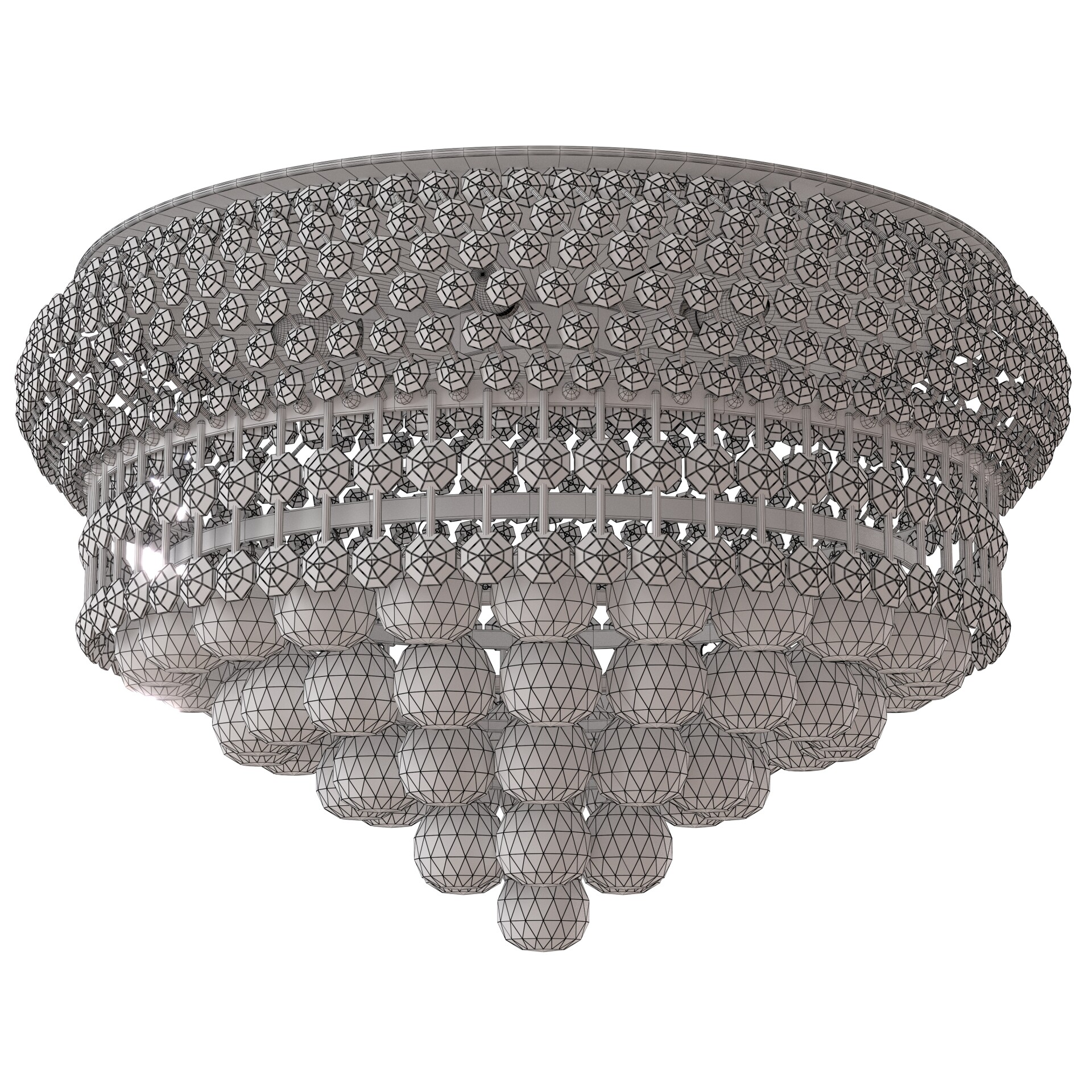 Crystal Flush Mount Chandelier Ceiling Light - تصویر 15602