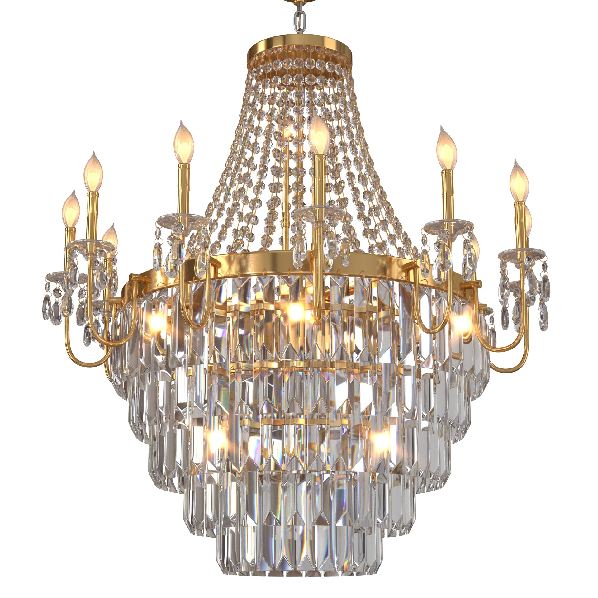 Modern Crystal Chandelier Gold,Extra Large Chandeliers - تصویر 15603