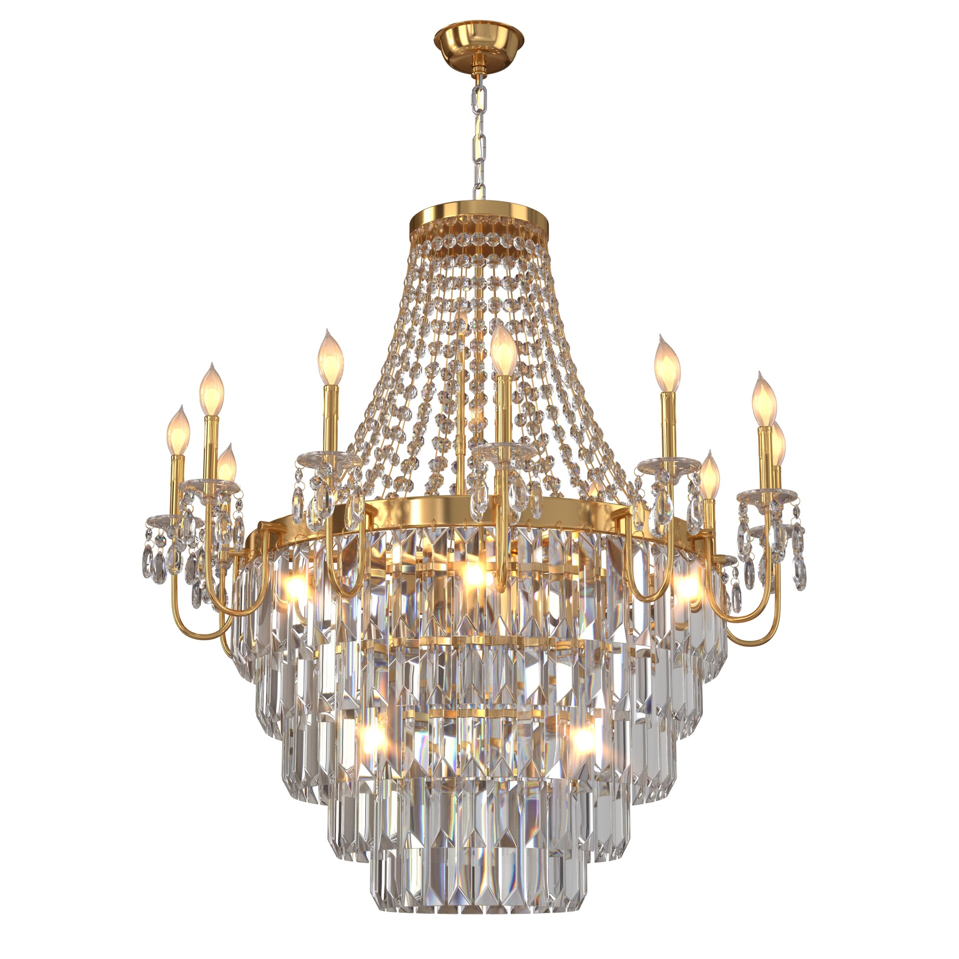 Modern Crystal Chandelier Gold,Extra Large Chandeliers - تصویر 15604