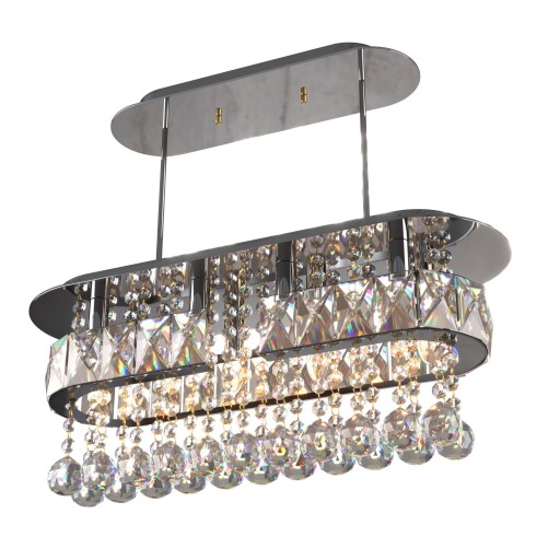Chrome Chandeliers Rectangle Light