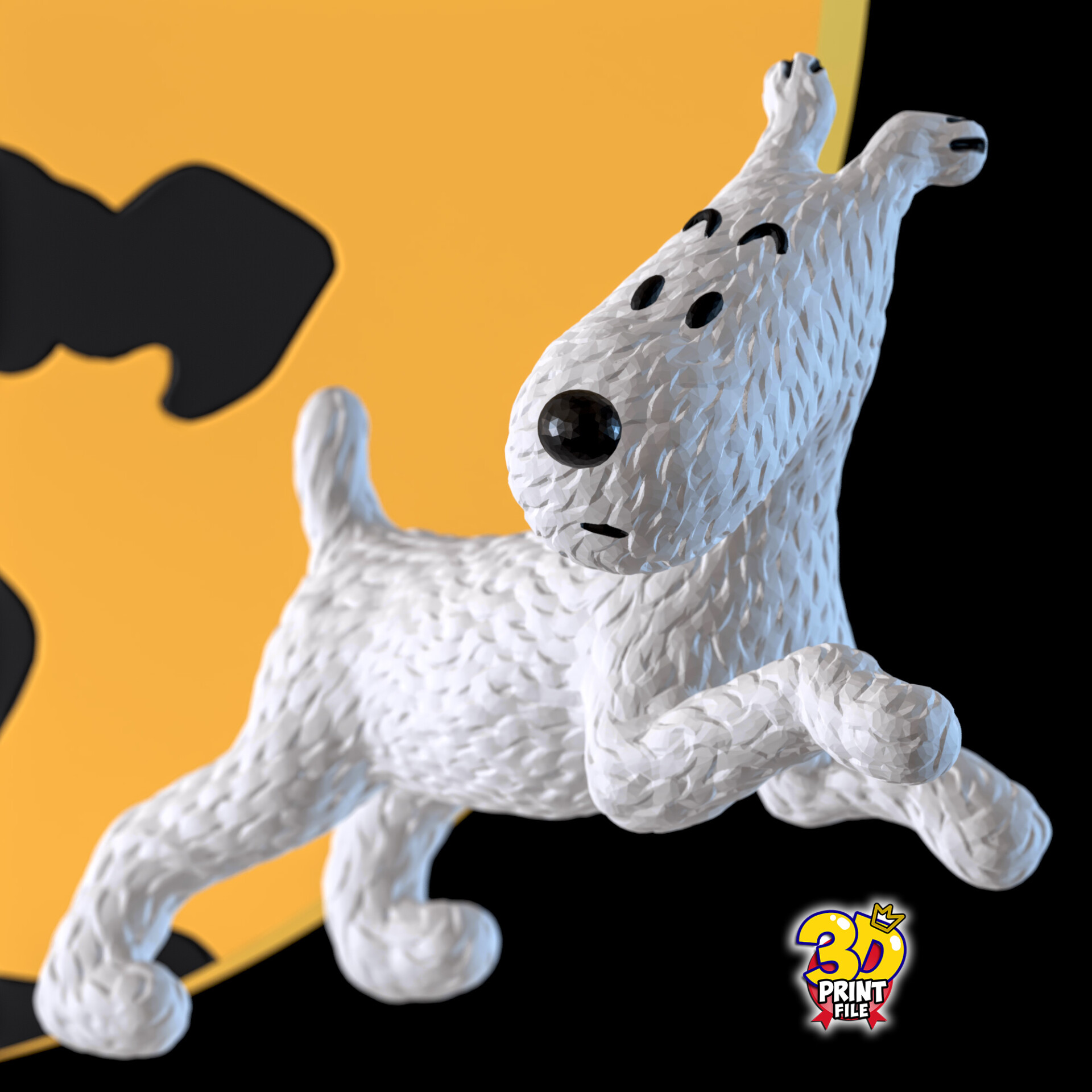 TINTIN AND SNOWY 3D model DIORAMA V.1 (stand and relief) - تصویر 15657