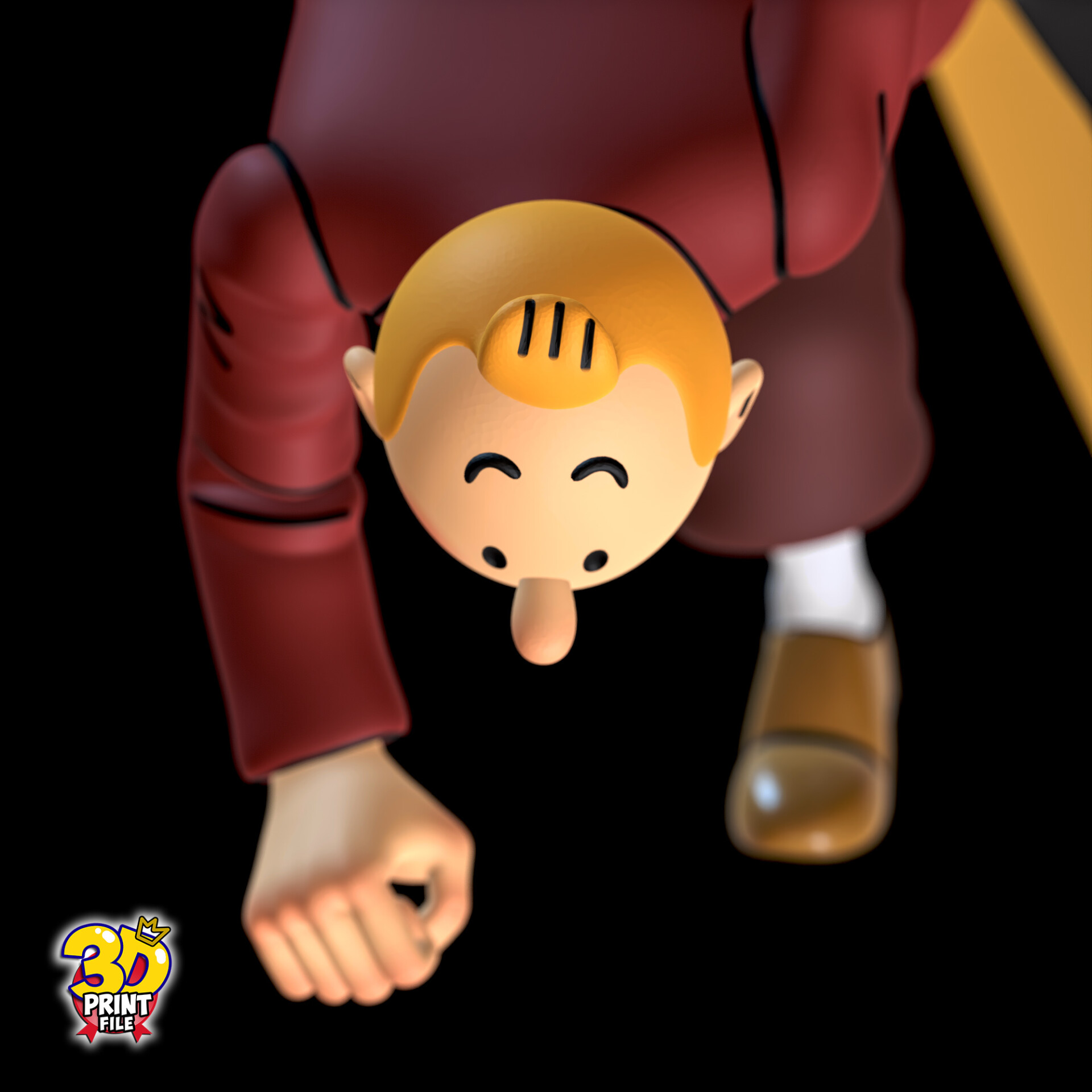 TINTIN AND SNOWY 3D model DIORAMA V.1 (stand and relief) - تصویر 15662