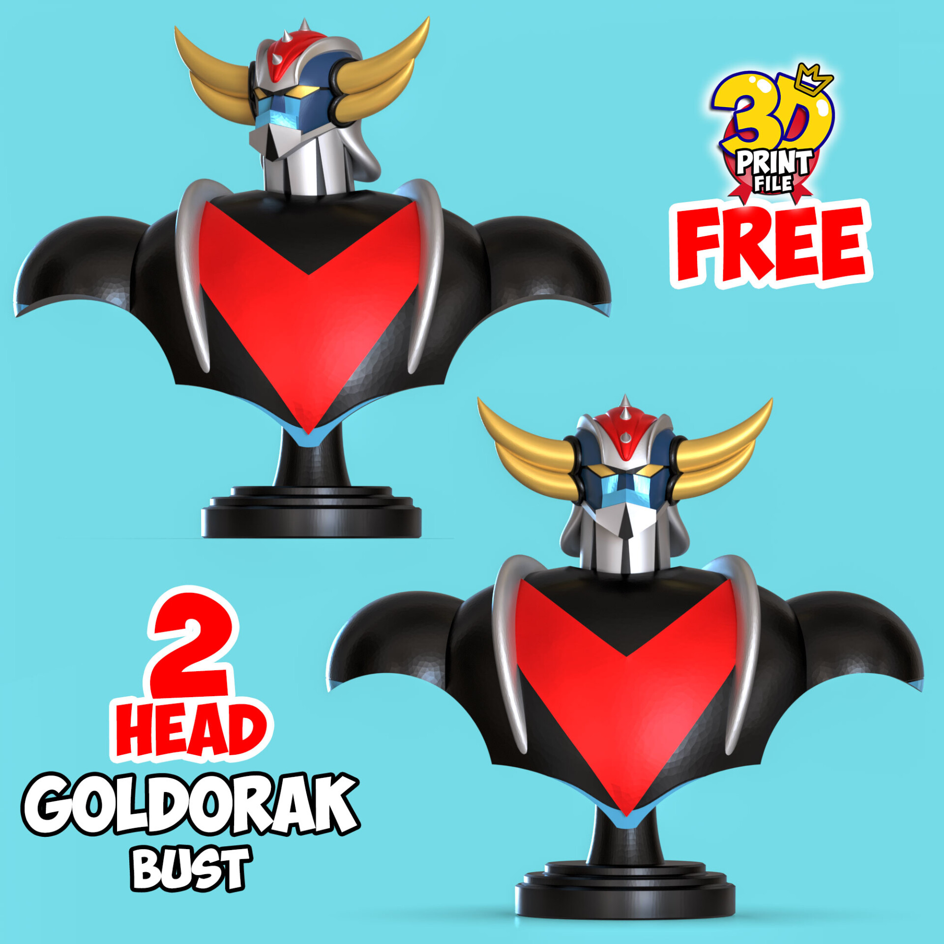 Free Goldorak 3d bust model - تصویر 15794