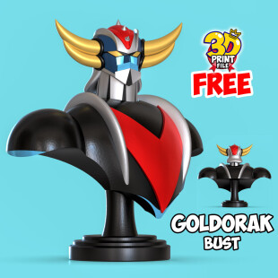 Free Goldorak 3d bust model