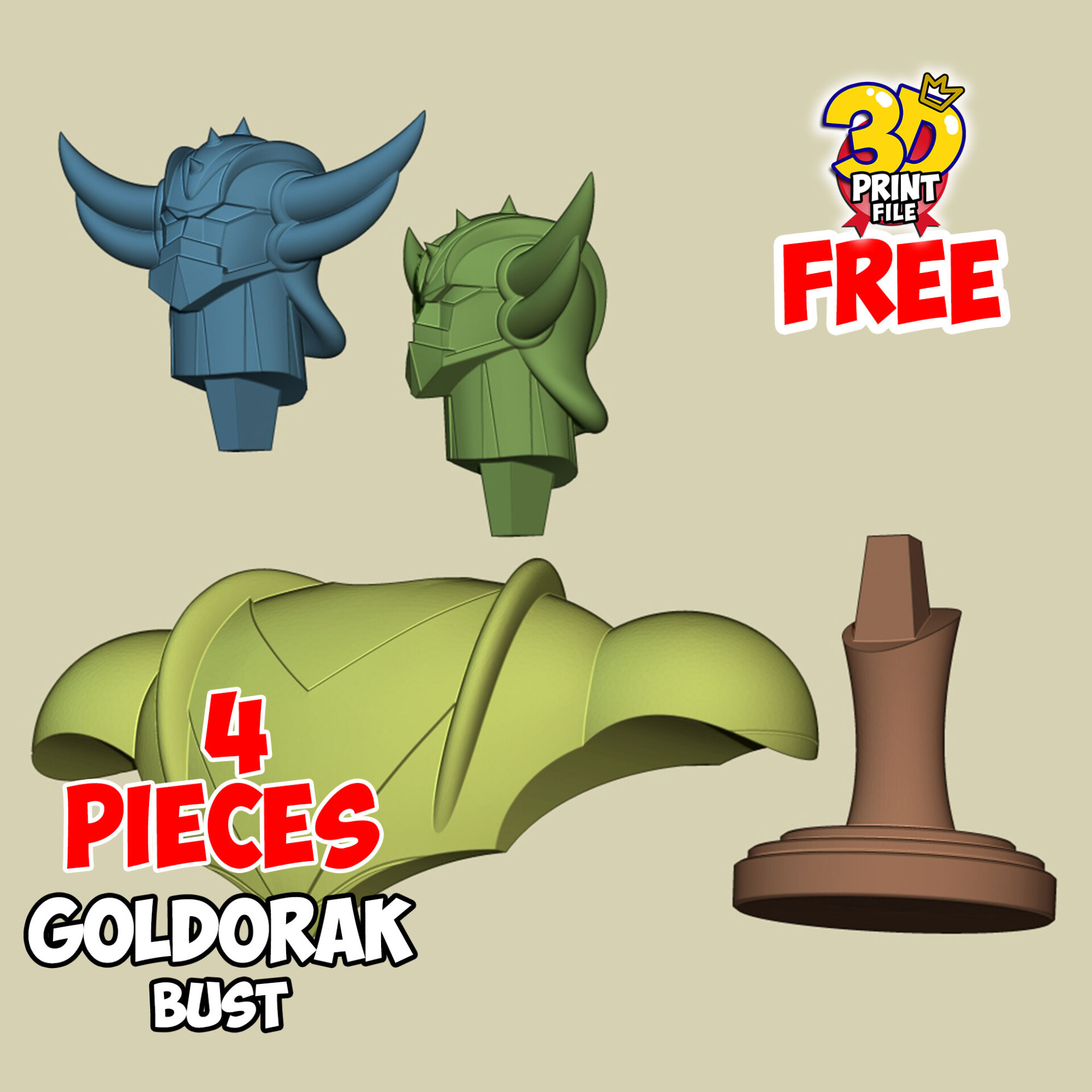 Free Goldorak 3d bust model - تصویر 15847