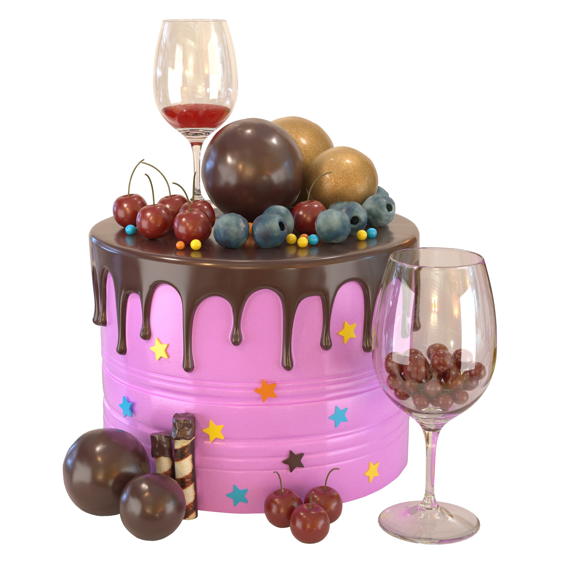 Pink Birthday Cake - تصویر 15854