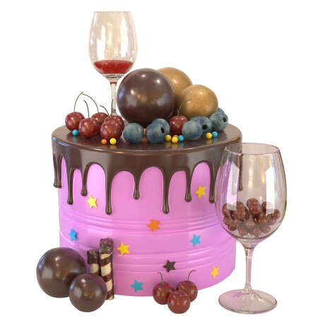 Pink Birthday Cake