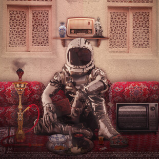 Iranian Astronaut Poster Design