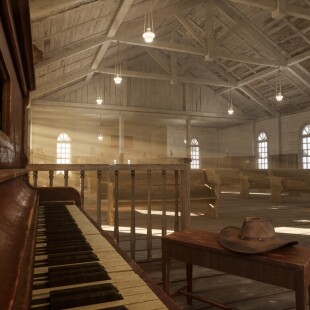 کلیسا | ساخت فضای وسترن در Unreal Engine 🎬