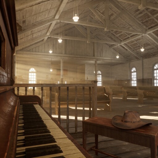 کلیسا | ساخت فضای وسترن در Unreal Engine 🎬